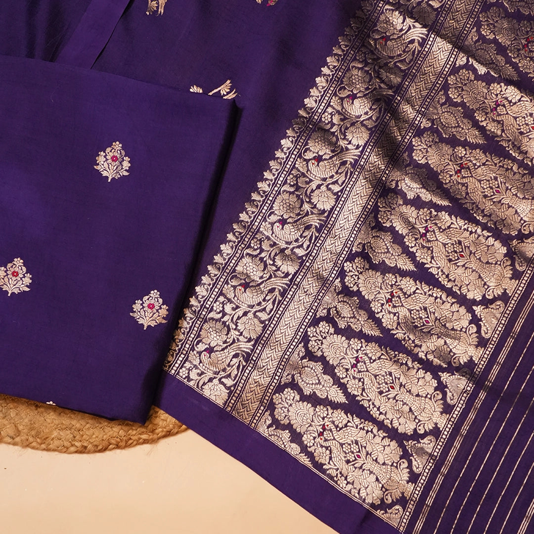 Purple Embellished Dupatta