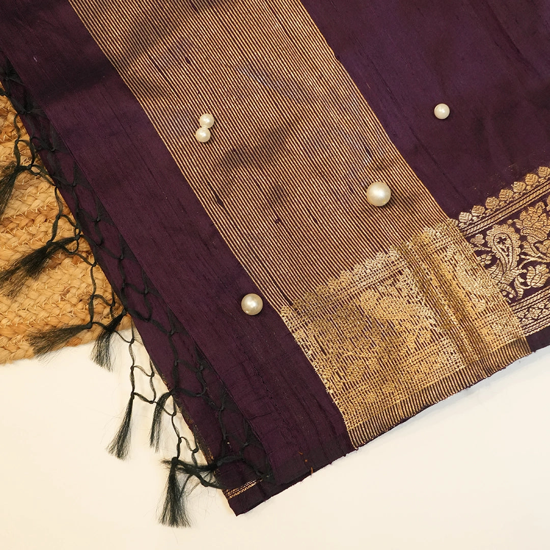 Royal Purple Silk Dupatta