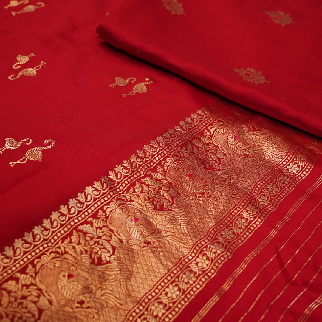 Red Silk Dupatta