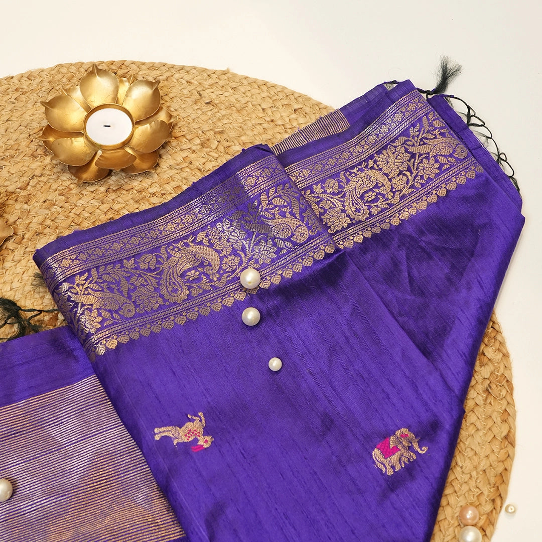 Royal Purple Silk Dupatta