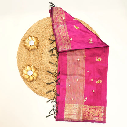 Pink Silk Dupatta