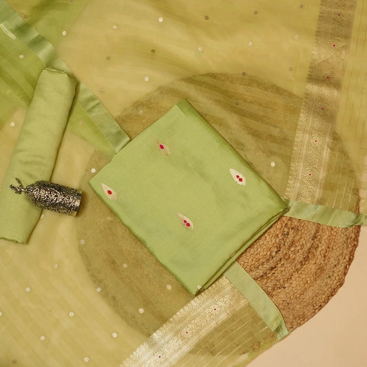 Spring Green Embroidered Dupatta