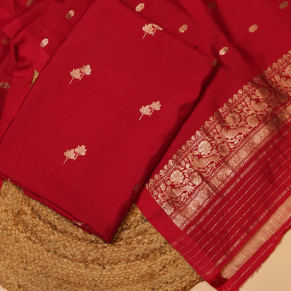 Red and Gold Traditional Dupatta