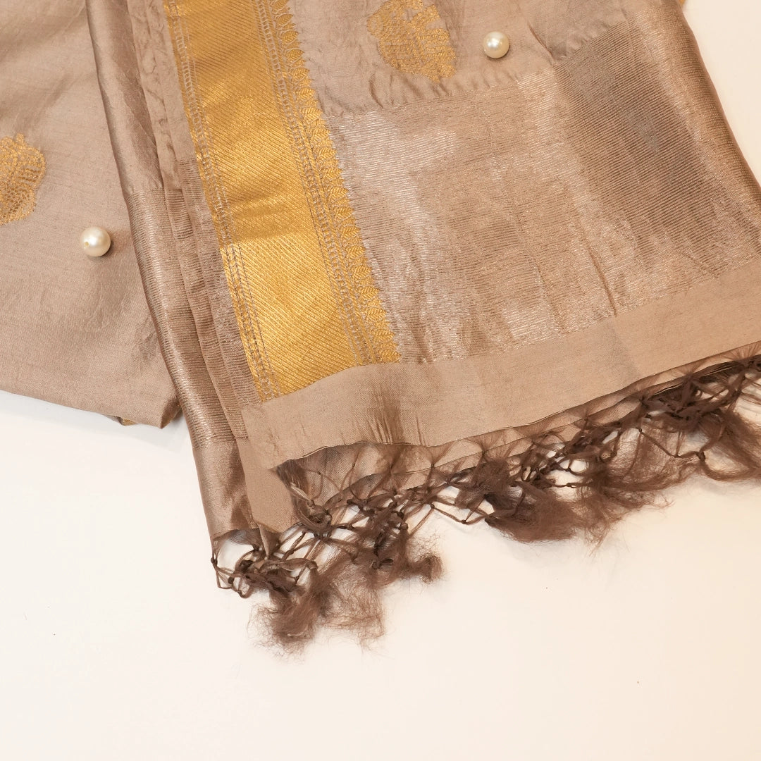 Brown Silk Dupatta