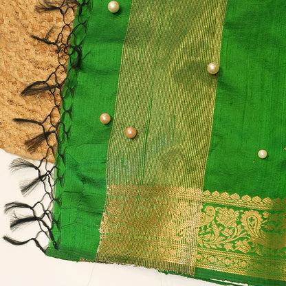 Green Silk Dupatta