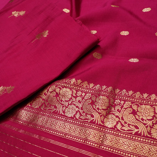 Pink Gold-Print Dupatta