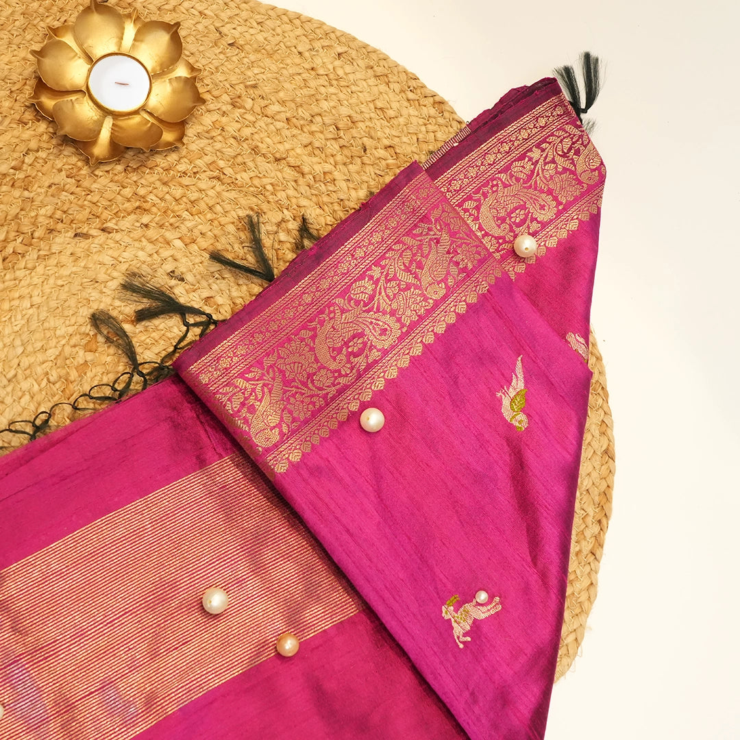 Pink Silk Dupatta
