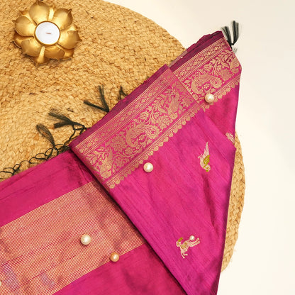 Pink Silk Dupatta