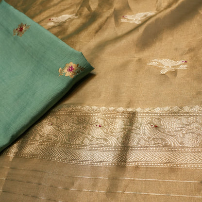 Turquise Blue Embellished Dupatta