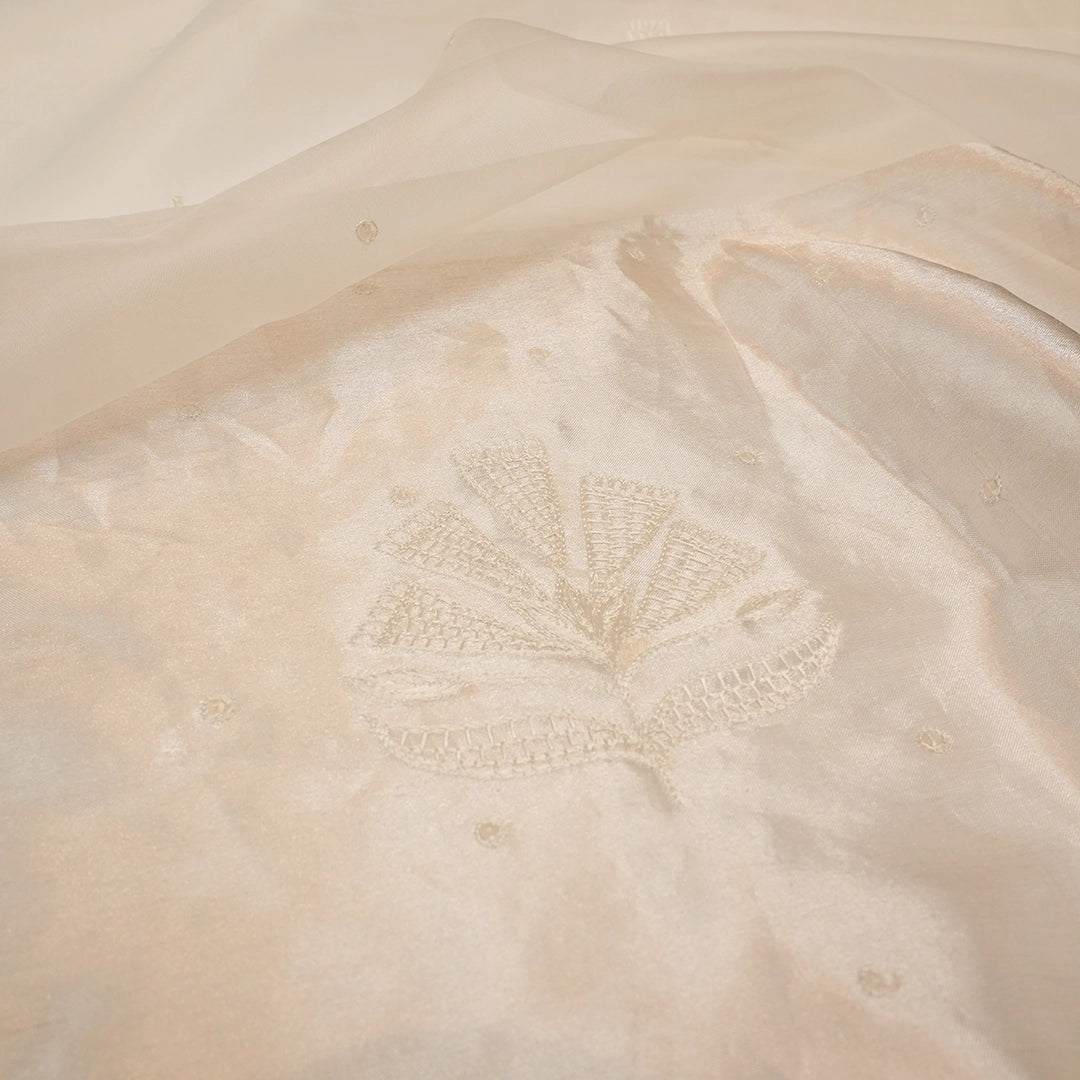 Ivory cream Silk Dupatta