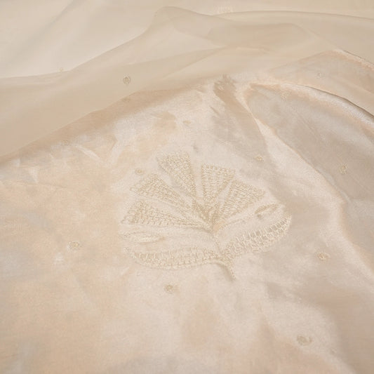 Ivory cream Silk Dupatta