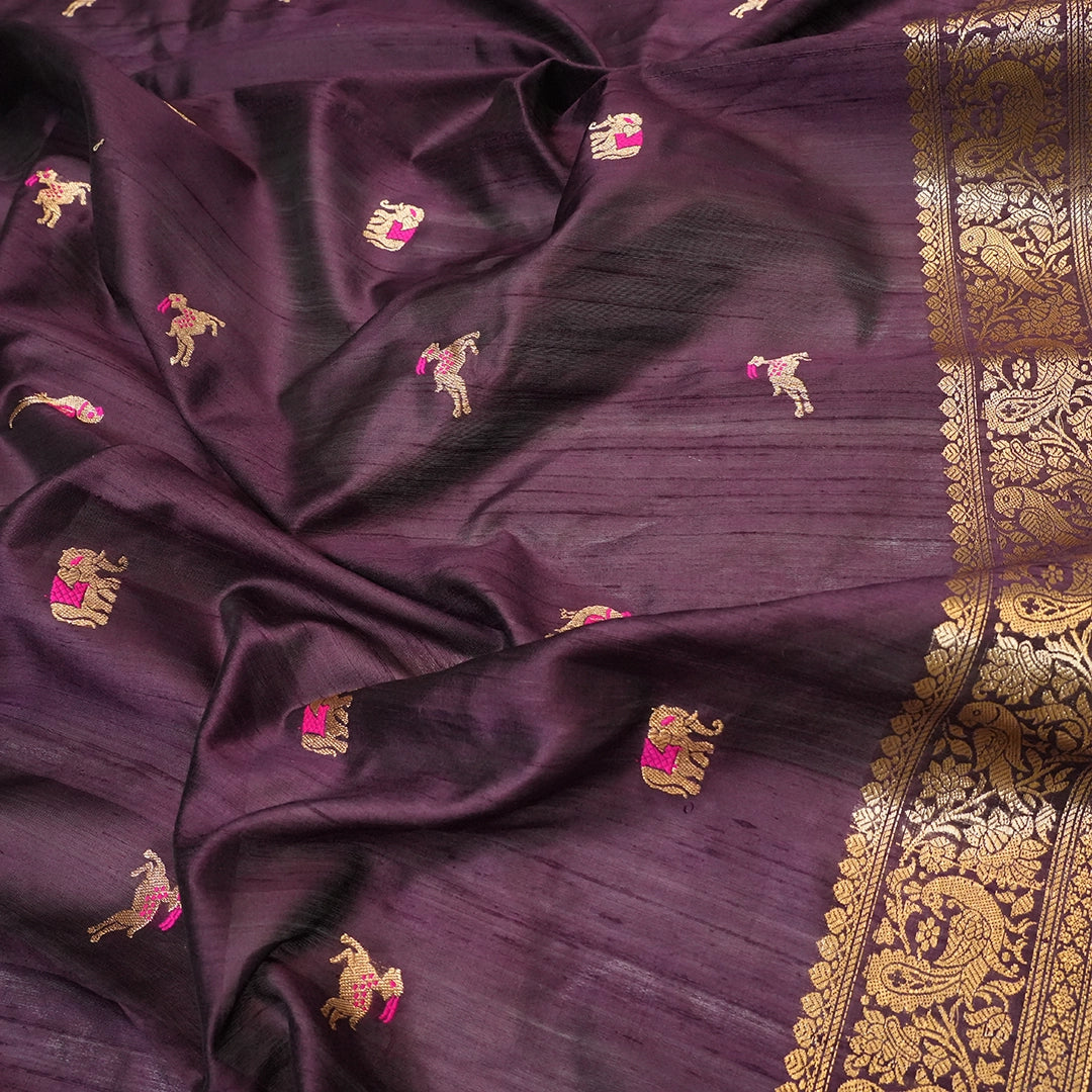Royal Purple Silk Dupatta