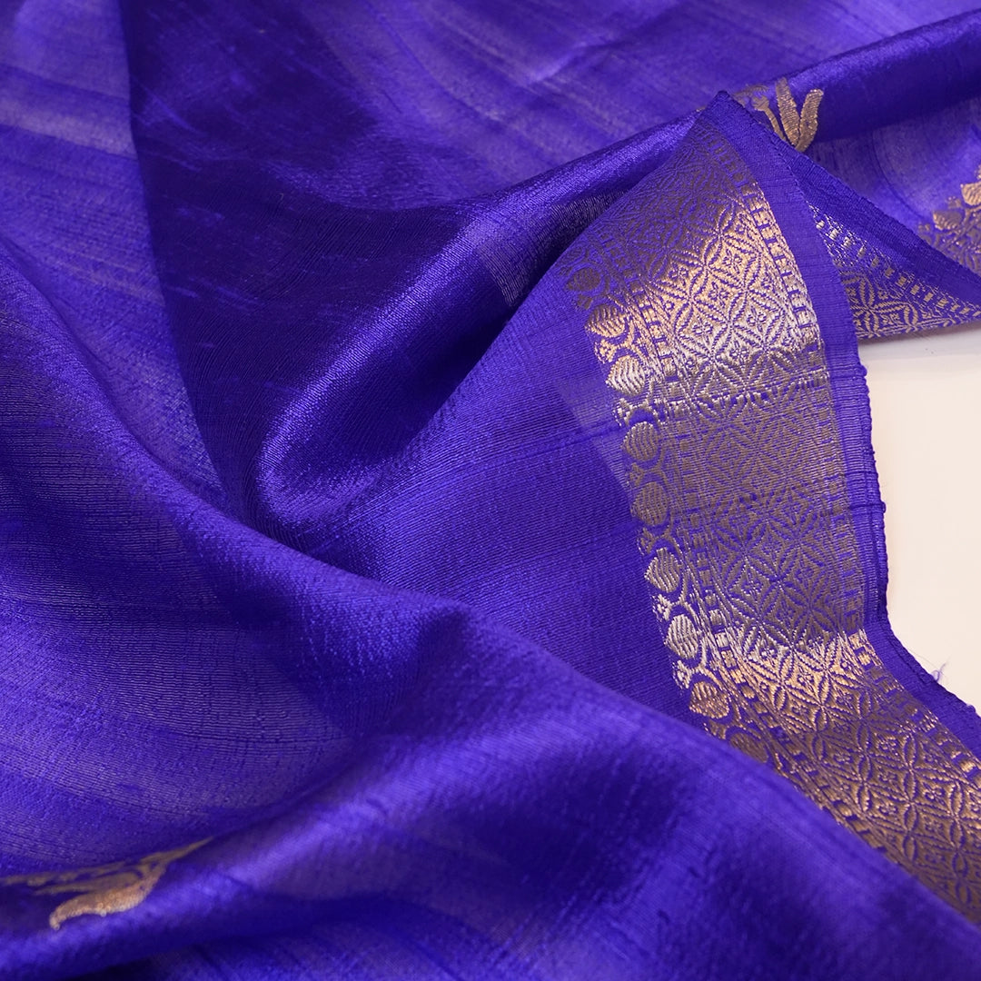 Royal Blue Silk Dupatta