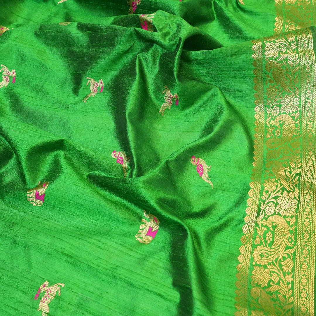 Green Silk Dupatta