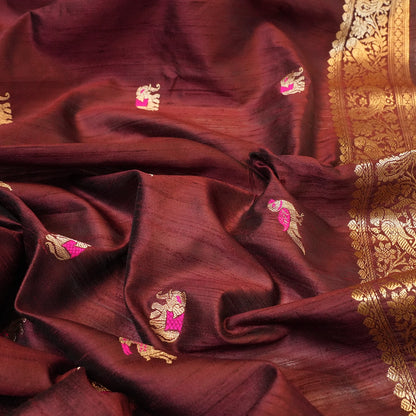 Maroon Silk Dupatta