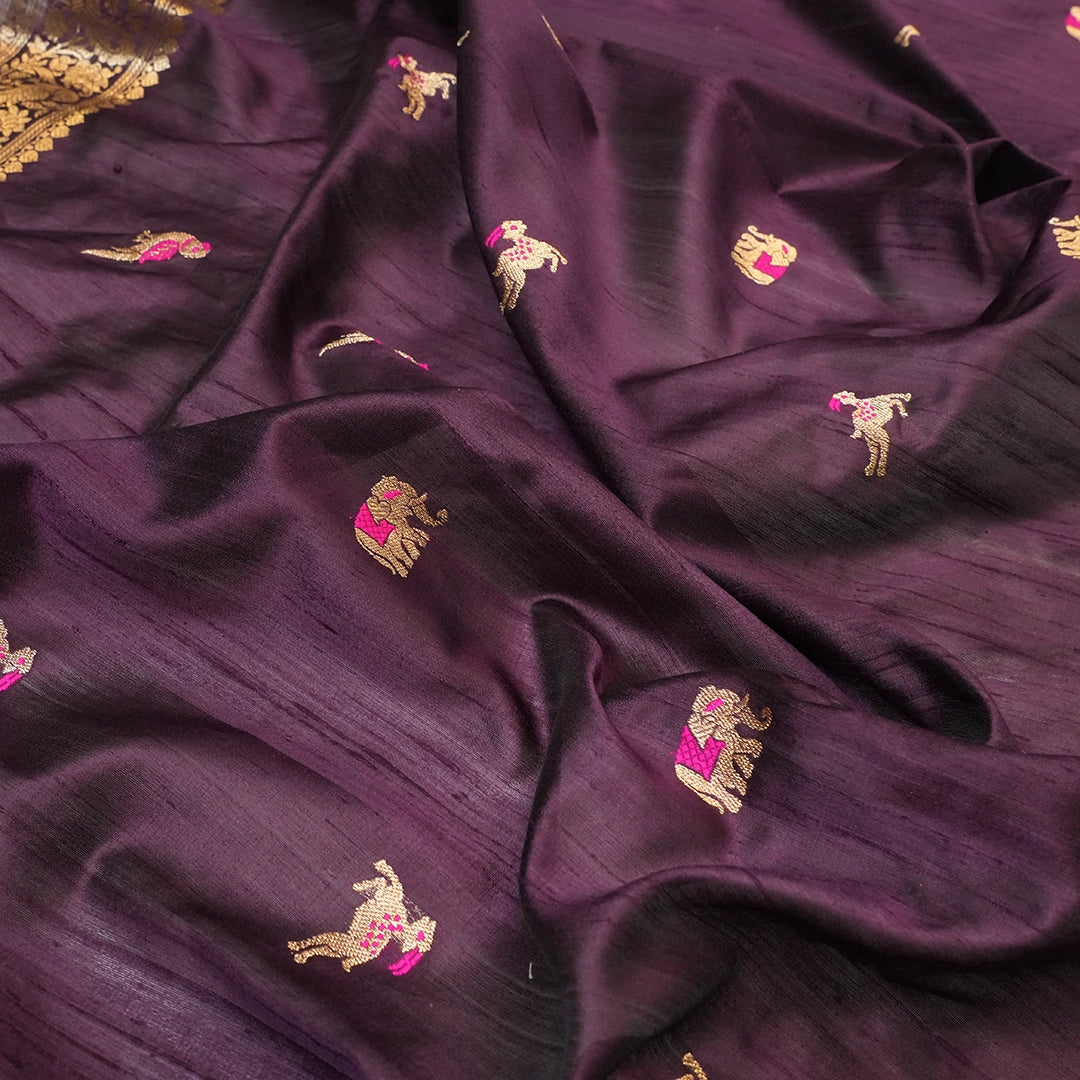 Royal Purple Silk Dupatta
