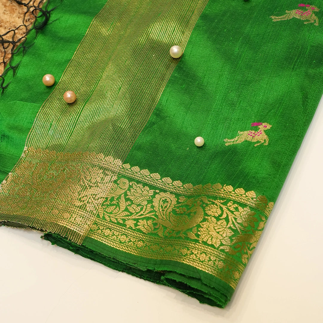 Green Silk Dupatta